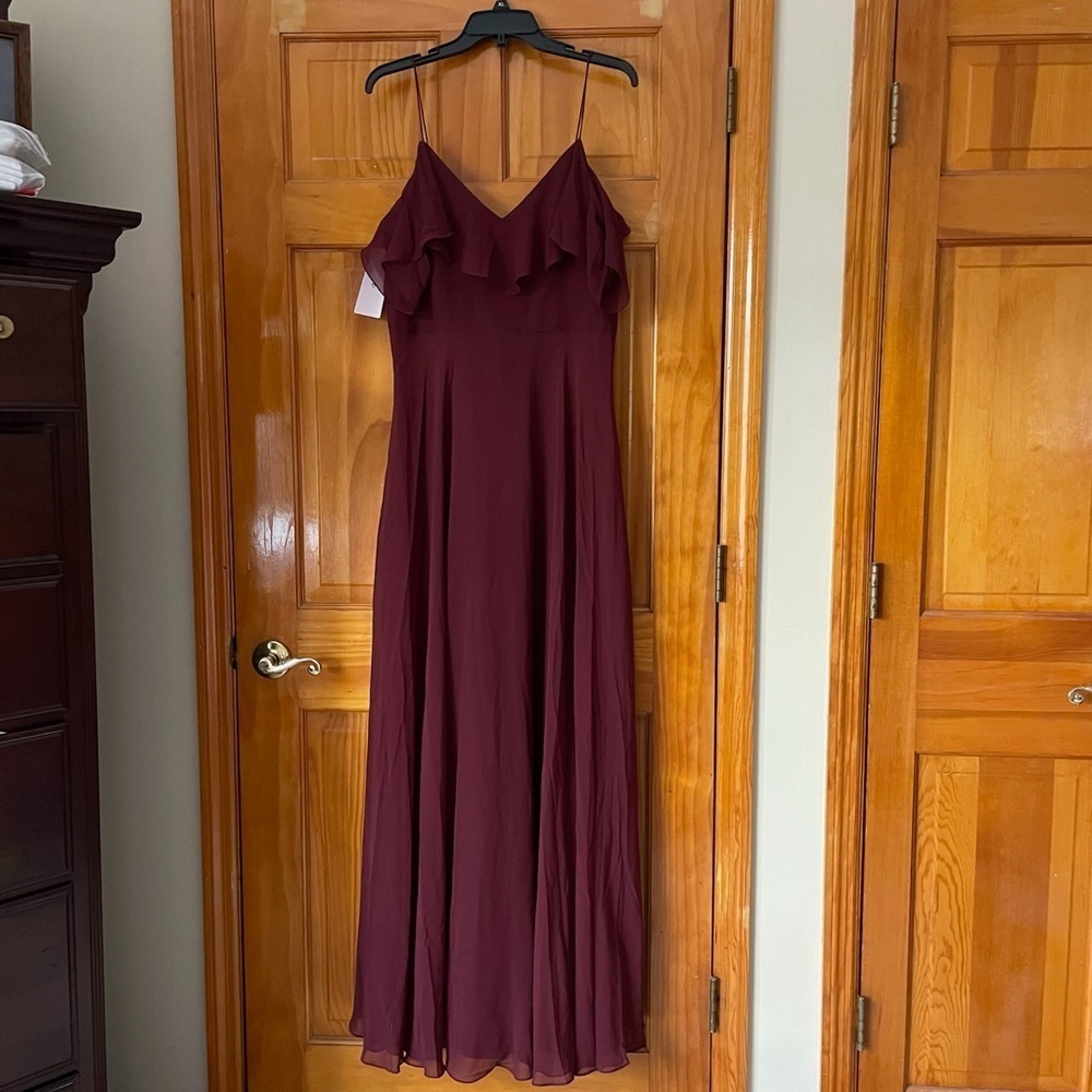 Jenny Yoo Anthropologie BHLDN Mila Cinnamon Rose Maxi Dress Sz 12 NWT